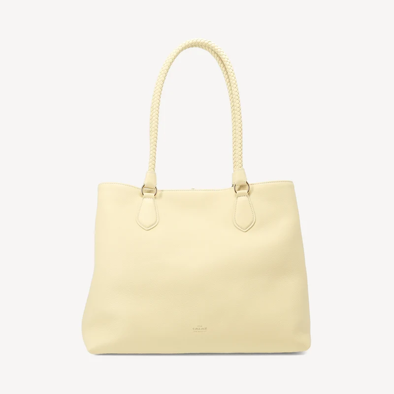 Malibu Handtasche - Gelbes Kalbsleder (Poliertes Messing)